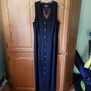 CDC Evening Caren Desiree Company evening dress button down front sequined back